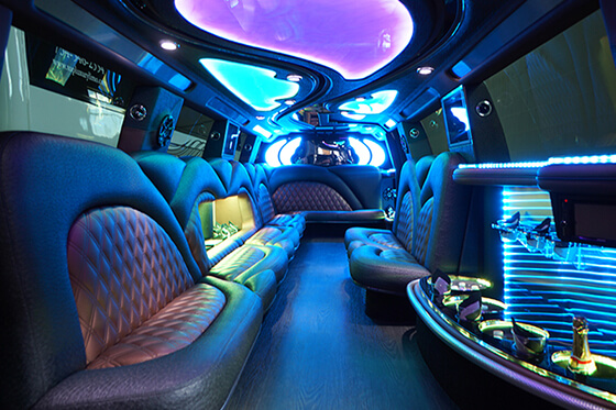DC party bus with neon lights