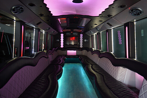 party bus dc with leather seats